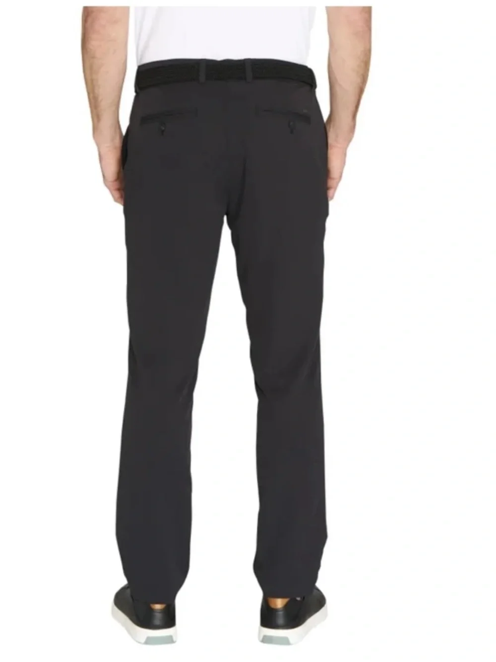 Greg Norman Collection Black Textured Stretch Chinos Pants - 34 x 30